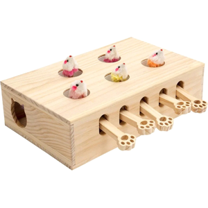 Saudism Cat Toys Interactive Whack-A-Mole Solid Wood for Indoor Cats Kitten Catch Mice G Saudism Cat Toys Interactive Whack-A-Mole Solid Wood for Indoor Cats Kitten Catch Mice G