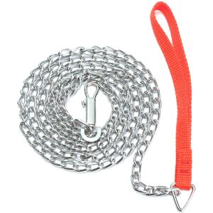 Melitt 1.6m Heavy Duty Metal Chain Dog Puppy Walking Lead Clip Red Handle Melitt 1.6m Heavy Duty Metal Chain Dog Puppy Walking Lead Clip Red Handle