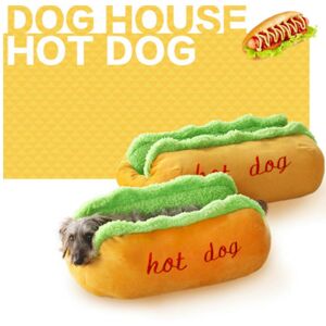 Unbranded Hot Dog Shape Pet Sofa Soft Dog Bed for Cats and Puppies 60cm x 50cm x 23cm Cozy Unbranded Hot Dog Shape Pet Sofa Soft Dog Bed for Cats and Puppies 60cm x 50cm x 23cm Cozy