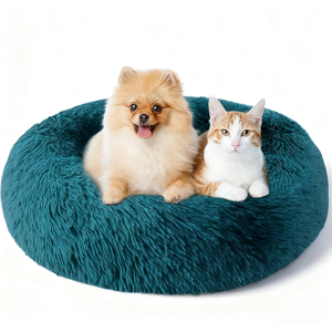 Unbranded (Teal, 60CM) Calming Donut Dog Bed for Dogs Cats, Fluffy Anti AnXiety Dog Beds W Unbranded (Teal, 60CM) Calming Donut Dog Bed for Dogs Cats, Fluffy Anti AnXiety Dog Beds W