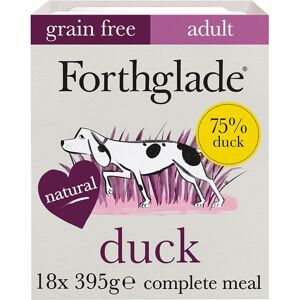 Forthglade Wet Dog Food (18 x 395g Trays) - Adult 1 year +, Grain Free Duck with Forthglade Wet Dog Food (18 x 395g Trays) - Adult 1 year +, Grain Free Duck with