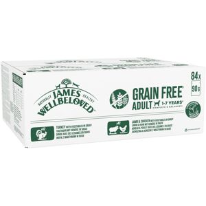 James Wellbeloved Grain Free Adult Dog Food Mixed Selection in Gravy Pouch 84 x James Wellbeloved Grain Free Adult Dog Food Mixed Selection in Gravy Pouch 84 x