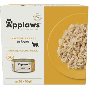 Applaws 100% Natural Wet Cat food, Chicken Breast in Broth 70 g, Bulk Pack (36 x Applaws 100% Natural Wet Cat food, Chicken Breast in Broth 70 g, Bulk Pack (36 x
