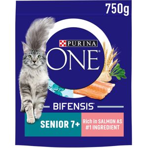 Purina ONE 7+ Dry Cat Food Rich in Salmon 750g, Pack of 4 Purina ONE 7+ Dry Cat Food Rich in Salmon 750g, Pack of 4