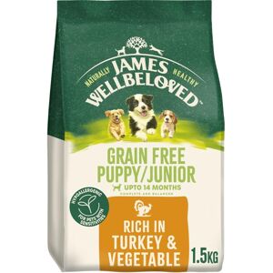 James Wellbeloved Dog Puppy Hypoallergenic Dry Food Grain Free Turkey 1.5 kg James Wellbeloved Dog Puppy Hypoallergenic Dry Food Grain Free Turkey 1.5 kg