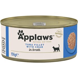 Applaws 100% Natural Adult Wet Cat Food, Tuna Fillet with Crab in Broth 156 g Ti Applaws 100% Natural Adult Wet Cat Food, Tuna Fillet with Crab in Broth 156 g Ti