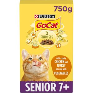 Go-Cat Senior Chicken & Veg Dry Cat Food 750g, Pack of 5 Go-Cat Senior Chicken & Veg Dry Cat Food 750g, Pack of 5
