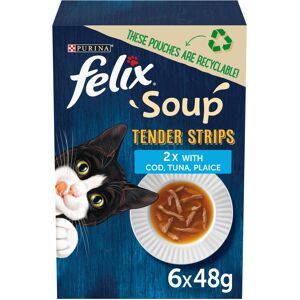 FELIX Soup Tender Strips Fish Selection Wet Cat Food 6x48g, (Pack of 8) FELIX Soup Tender Strips Fish Selection Wet Cat Food 6x48g, (Pack of 8)