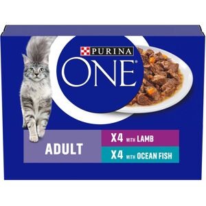 PURINA ONE Mini Fillets Ocean Fish and Lamb Adult Wet Cat Food 8x85g (Pack of 5) PURINA ONE Mini Fillets Ocean Fish and Lamb Adult Wet Cat Food 8x85g (Pack of 5)