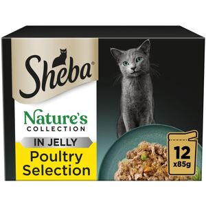 SHEBA Natures Collection Cat Pouches Poultry Collection in Jelly, Pack of 4 x (1 SHEBA Natures Collection Cat Pouches Poultry Collection in Jelly, Pack of 4 x (1