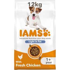 IAMS Light in Fat Complete Dry Dog Food Chicken 12kg - 30% Lower Fat Formula IAMS Light in Fat Complete Dry Dog Food Chicken 12kg - 30% Lower Fat Formula
