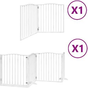(white, 80 x 90 x 2 cm/ 6 pcs) vidaXL Dog Gate with Door Foldable Dog Fence Pet (white, 80 x 90 x 2 cm/ 6 pcs) vidaXL Dog Gate with Door Foldable Dog Fence Pet
