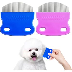 Unbranded 2 Pack Pet Eye & Flea Comb Set - Stainless Steel Dog & Cat Tear Stain Remover, G Unbranded 2 Pack Pet Eye & Flea Comb Set - Stainless Steel Dog & Cat Tear Stain Remover, G