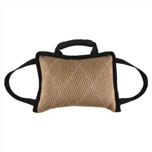 Unbranded Dog Training Bite Tug Toy with 3 Handles Linen Bite Pillow Unbranded Dog Training Bite Tug Toy with 3 Handles Linen Bite Pillow