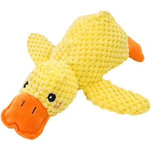 Unbranded Calming Duck Dog Toy 38x45cm Soft Plush Yellow Squeaky Quack-Quack Interactive T Unbranded Calming Duck Dog Toy 38x45cm Soft Plush Yellow Squeaky Quack-Quack Interactive T