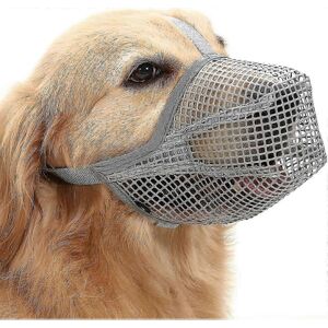 Kikidex (Gray, S) Dog Muzzle With Adjustable Straps, Soft Mesh Covered Muzzles For Small Kikidex (Gray, S) Dog Muzzle With Adjustable Straps, Soft Mesh Covered Muzzles For Small
