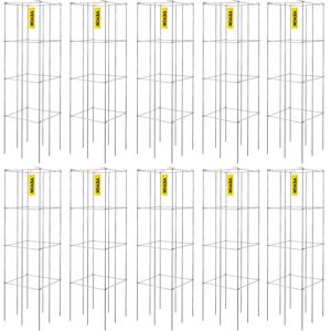 VEVOR Tomato Cages, 11.8" x 11.8" x 46.1", 5 Packs Square Plant Support Cages, G VEVOR Tomato Cages, 11.8" x 11.8" x 46.1", 5 Packs Square Plant Support Cages, G