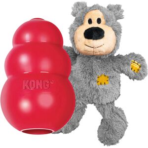 Kong Classic & Wild Knots Bear Combo Pack - Unique & Fun Dog Toys for Hours of P Kong Classic & Wild Knots Bear Combo Pack - Unique & Fun Dog Toys for Hours of P