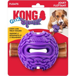 Kong Squeezz Flex Ball - Flexible Treat & Chew Holder for Dogs - Interactive Dog Kong Squeezz Flex Ball - Flexible Treat & Chew Holder for Dogs - Interactive Dog
