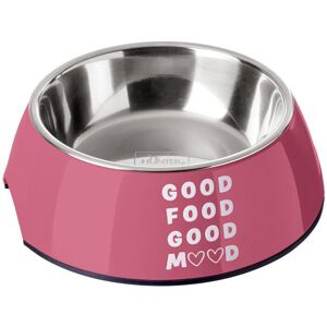 Melamine Dog Bowl - HUNTER - 350 ml - Candy Pink - Removable Stainless Steel - N Melamine Dog Bowl - HUNTER - 350 ml - Candy Pink - Removable Stainless Steel - N