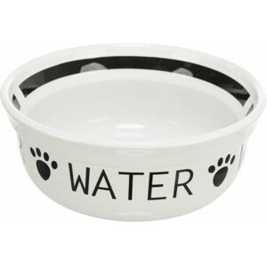 Ceramic feeder - TRIXIE - 0.6 l - ø 15 cm - White/Black - For dogs and cats - On Ceramic feeder - TRIXIE - 0.6 l - ø 15 cm - White/Black - For dogs and cats - On