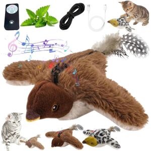 OIMG 2026 New Flying Bird Cat Toy Interactive Chirping Electric Sparrow with Remote C OIMG 2026 New Flying Bird Cat Toy Interactive Chirping Electric Sparrow with Remote C