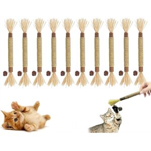 OIMG 10Pcs Natural Silvervine Sticks for Cats - Chew Toy for Teeth Cleaning & Dental OIMG 10Pcs Natural Silvervine Sticks for Cats - Chew Toy for Teeth Cleaning & Dental