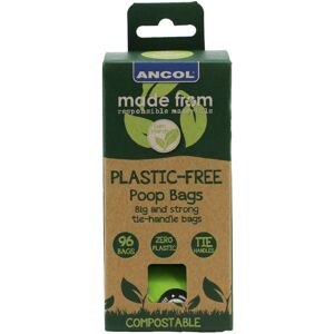 Ancol Made From Plastic Free Poop Bags 8 x Refill Strong Tie Handles Ancol Made From Plastic Free Poop Bags 8 x Refill Strong Tie Handles