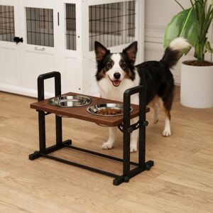 PawHut Raised Dog Bowls with 4 Heights Adjustable and 3 Adjustable Angles PawHut Raised Dog Bowls with 4 Heights Adjustable and 3 Adjustable Angles