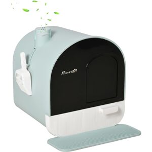 PawHut Hooded Cat Litter Tray with Slide-Out Drawer, Enclosed Cat Litt PawHut Hooded Cat Litter Tray with Slide-Out Drawer, Enclosed Cat Litt