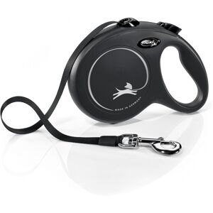 Flexi New Classic Retractable Lead Tape Large 5m, Black Flexi New Classic Retractable Lead Tape Large 5m, Black