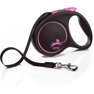 Flexi Black Design Tape Pink Medium 5m Retractable Dog Leash/Lead for dogs up to Flexi Black Design Tape Pink Medium 5m Retractable Dog Leash/Lead for dogs up to