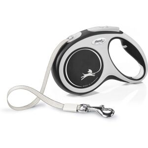 Flexi New Comfort Tape Grey & Black Medium 5m Retractable Dog Leash/Lead for dog Flexi New Comfort Tape Grey & Black Medium 5m Retractable Dog Leash/Lead for dog