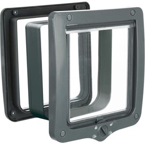 Trixie 4-Way Cat Flap with Tunnel, Grey, 660 g Trixie 4-Way Cat Flap with Tunnel, Grey, 660 g