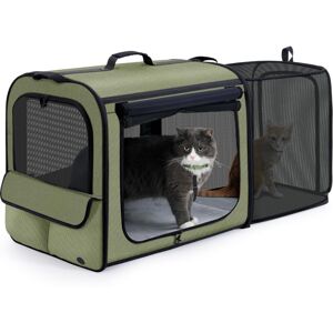 Pecute Dog Car Carrier Stable and Light Weight, Expandable Extra Space Dog Carri Pecute Dog Car Carrier Stable and Light Weight, Expandable Extra Space Dog Carri