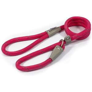 Ancol Viva Reflective Rope and Leather Slip Dog Lead - Pink - Lightweight Weathe Ancol Viva Reflective Rope and Leather Slip Dog Lead - Pink - Lightweight Weathe