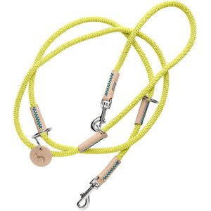 HUNTER Malia Adjustable Dog Lead Lime/Natural Smooth Rope and Robust Leather Adj HUNTER Malia Adjustable Dog Lead Lime/Natural Smooth Rope and Robust Leather Adj