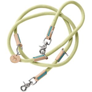 HUNTER Malia Adjustable Dog Lead Colour: Mint/Natural, Smooth Rope and Robust Le HUNTER Malia Adjustable Dog Lead Colour: Mint/Natural, Smooth Rope and Robust Le