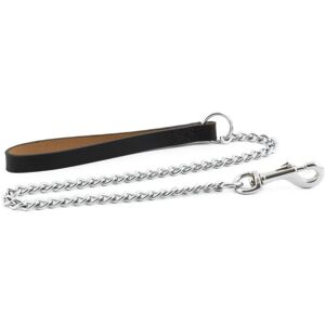 Ancol Heritage Heavy Chain Lead W/leather Handle Black 90cm Sz 7-9 Ancol Heritage Heavy Chain Lead W/leather Handle Black 90cm Sz 7-9