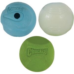 ChuckIt! Fetch Medley Gen 1 Rubber Dog Balls, The Whistler, Max Glow & Rebounce ChuckIt! Fetch Medley Gen 1 Rubber Dog Balls, The Whistler, Max Glow & Rebounce