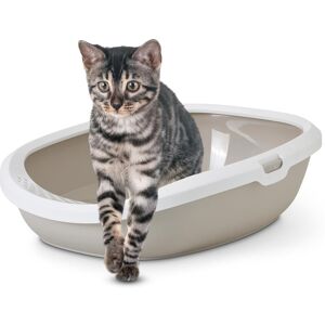 Savic Gizmo Large Cat Litter Tray 52 x 39.5 x 15 cm Mocha/White Savic Gizmo Large Cat Litter Tray 52 x 39.5 x 15 cm Mocha/White