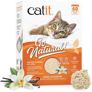 Catit Go Natural Vanilla Scented Pea Husk Clumping Cat Litter, Deodorising, 99.9 Catit Go Natural Vanilla Scented Pea Husk Clumping Cat Litter, Deodorising, 99.9