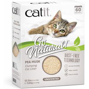 Catit Go Natural Unscented Pea Husk Clumping Cat Litter, Deodorising, 99.9% Dust Catit Go Natural Unscented Pea Husk Clumping Cat Litter, Deodorising, 99.9% Dust
