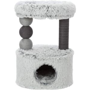 Trixie cat tree Harvey 28.7 in in grey ? small cat scratching post with cosy cav Trixie cat tree Harvey 28.7 in in grey ? small cat scratching post with cosy cav