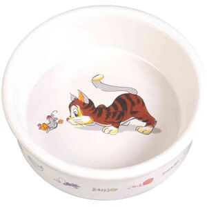 Trixie Ceramic Cat Bowl with Motif, 0.2 Litre, White Trixie Ceramic Cat Bowl with Motif, 0.2 Litre, White