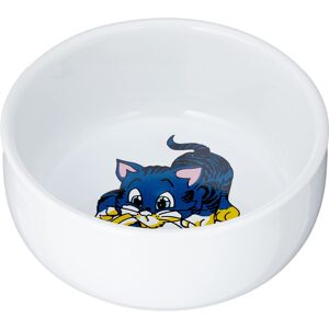 Trixie Ceramic Bowl with Cat Motif, 0.3 Litre, White Trixie Ceramic Bowl with Cat Motif, 0.3 Litre, White