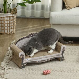 PawHut Cat Scratching Board 2-in-1 Cardboard Lounge with Catnip, Brown PawHut Cat Scratching Board 2-in-1 Cardboard Lounge with Catnip, Brown