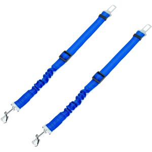KCT 2 Pack Dog Seat Belt Clip Lead - Blue KCT 2 Pack Dog Seat Belt Clip Lead - Blue