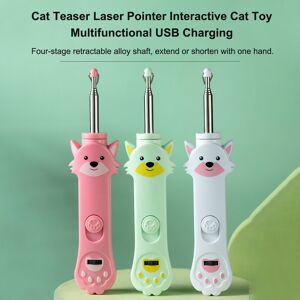 Unbranded Interactive Cat Laser Toy with Feather, USB Rechargeable – Pink, White, Green Unbranded Interactive Cat Laser Toy with Feather, USB Rechargeable – Pink, White, Green