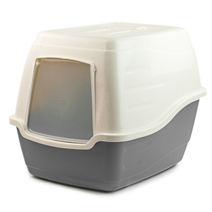 KCT Enclosed Hooded Large Cat Litter Box/Tray/Pet Loo - Grey KCT Enclosed Hooded Large Cat Litter Box/Tray/Pet Loo - Grey